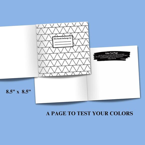 Geometric Coloring Book, Stress Relief And Mindfulness, 8.5x8.5 Adult Coloring - Picture 3 of 5